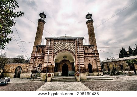 Mosque In Gazakh Azerbaijan. Muslim Praying Place