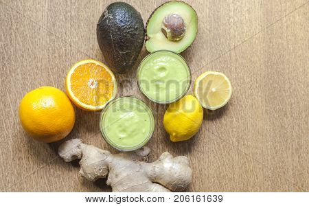 Ginger  Shot Healthy Power- Drink Smoothies  Ingredients Top