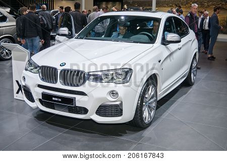 Frankfurt-September 20: BMW X4 at the Frankfurt International Motor Show on September 20 2017 in Frankfurt