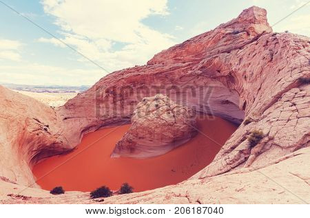 Unusual natural formation Cosmic Astray in Grand Staircase-Escalante National Monument, Utah, United States. Fantastic Landscapes.