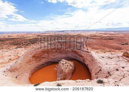 Unusual natural formation Cosmic Astray in Grand Staircase-Escalante National Monument, Utah, United States. Fantastic Landscapes.