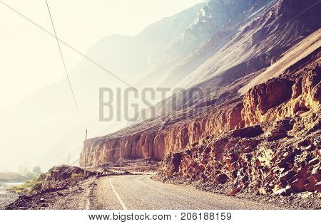 Road in canyon in Peru