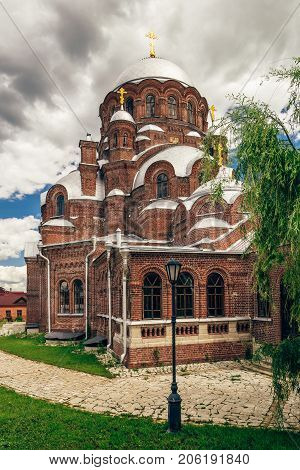 Church of the Theotokos Joy of All Who Sorrow at the Ioanno-Predtechensky Monastery in City-Island Sviyazhsk, Russia.