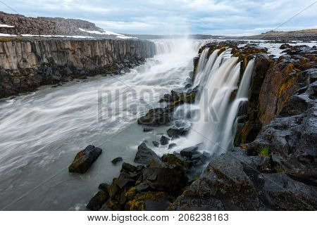Famous Selfoss waterfall