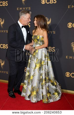 LOS ANGELES - SEP 17:  Alex Baldwin, Hilaria Baldwin at the 69th Primetime Emmy Awards - Arrivals at the Microsoft Theater on September 17, 2017 in Los Angeles, CA