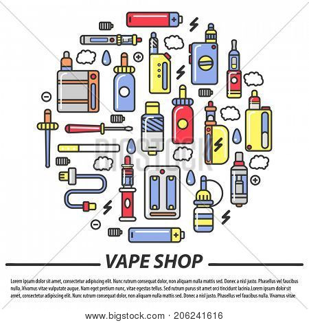 Vape shop and electronic cigarettes  poster