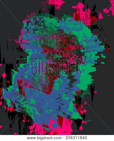 psychedelic abstract glitch background