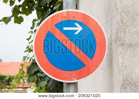 Road sign prohibitory sign - No parking here