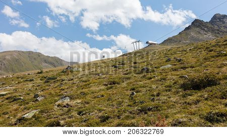 Ski Lift Chair In The Alps