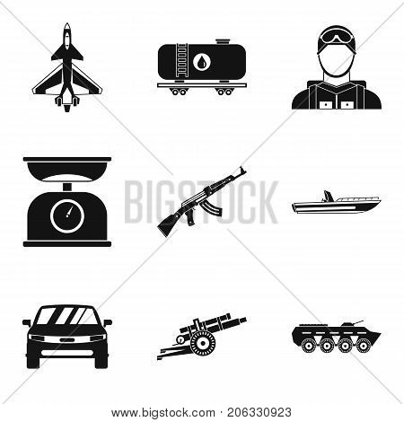 Struggle icons set. Simple set of 9 struggle vector icons for web isolated on white background