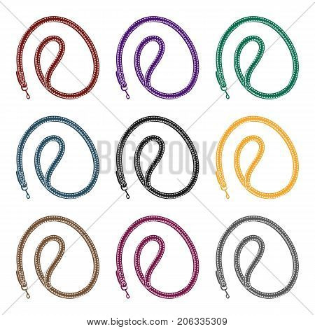 Leash for animals.Pet shop single icon in black style vector symbol stock illustration .