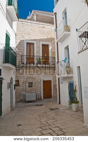 Alleyway of Polignano a mare. Puglia. Italy.
