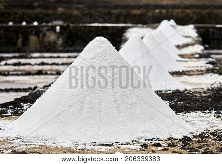Landmarks of Lanzarote - Salinas de Janubio, main salt production of Canary islands