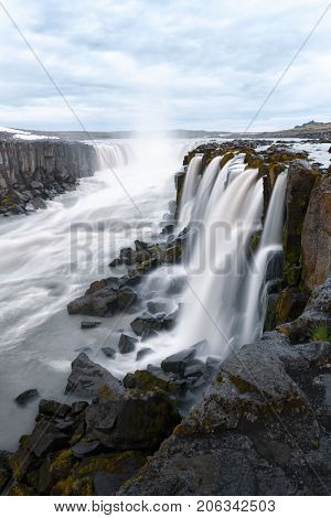 Famous Selfoss waterfall
