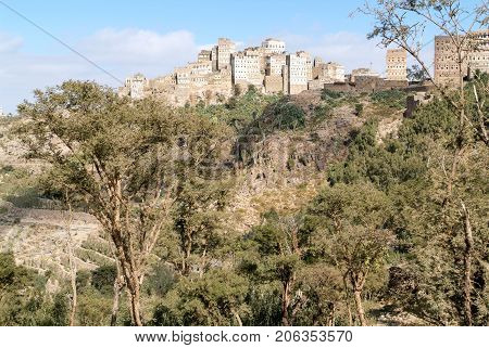 The village of Al Hajjarah on Haraz mountains Yemen