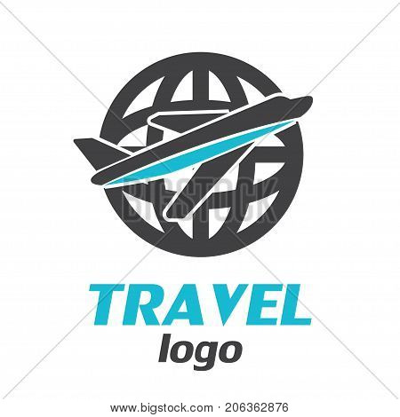Air travel logo template. Travel logo on a white background