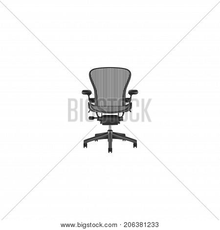 Realistic Office Chair Element. Vector Illustration Of Realistic Boss Armchair Isolated On Clean Background