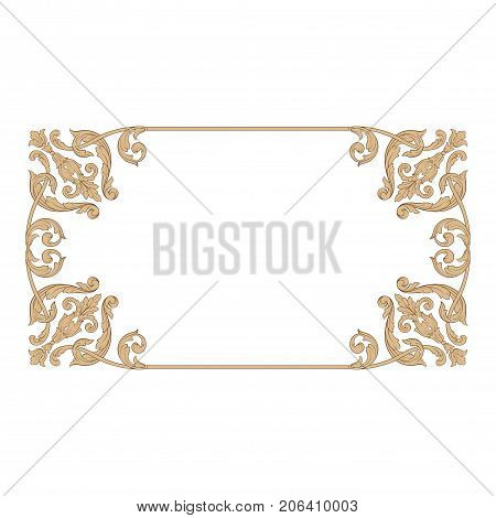 Classical baroque vector of vintage element for design. Decorative design element filigree calligraphy vector. You can use for wedding decoration of greeting card and laser cutting.