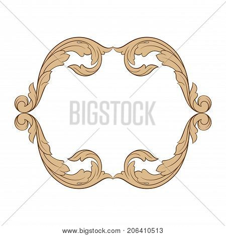 Classical baroque vector of vintage element for design. Decorative design element filigree calligraphy vector. You can use for wedding decoration of greeting card and laser cutting.
