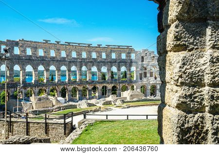 Roman Amphitheater in Pula, Istria, Croatia Europe