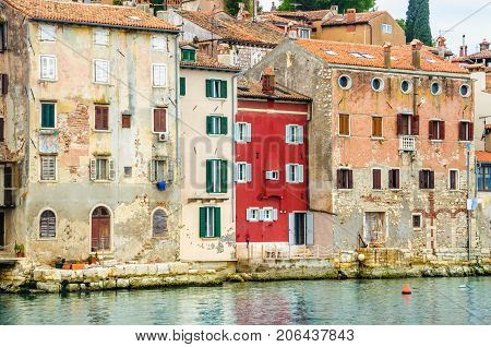 Beautiful old town of Rovinj with colorful buildings, Istrian peninsula, Croatia, Europe