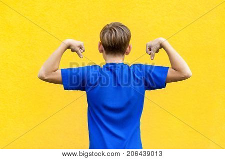 Back View Of Boy.