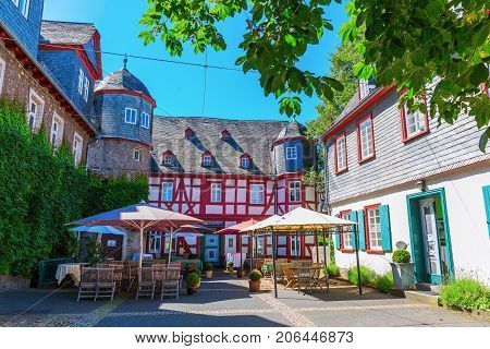 Square In The Old Town Of Herborn, Germany