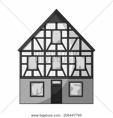 House single icon in monochrome style.House vector symbol stock illustration .