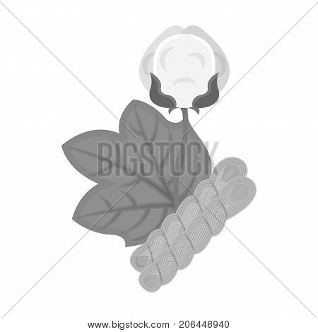 Cotton, single icon in monochrome style.Cotton vector symbol stock illustration .