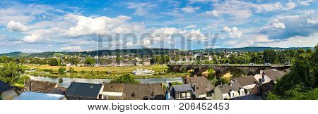 Panoramic Aerial View Of Trier In A Beautiful Summer Day Germany