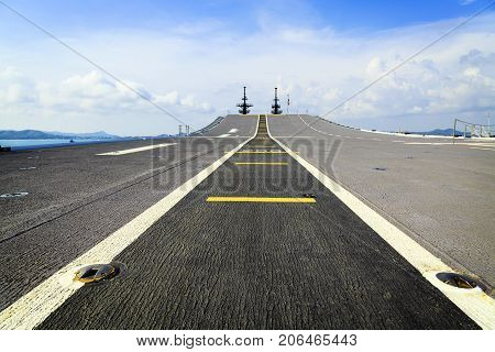 The battleship Runway at Sattahip  Chonbury Thailand