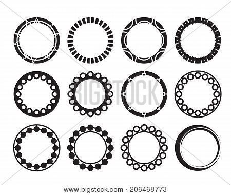 Set of Round Border design, for Japan style designs