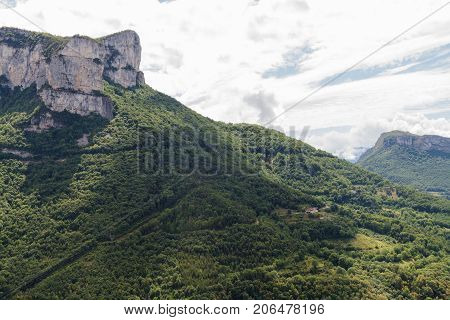 Mountain rocks and valley in south offrance