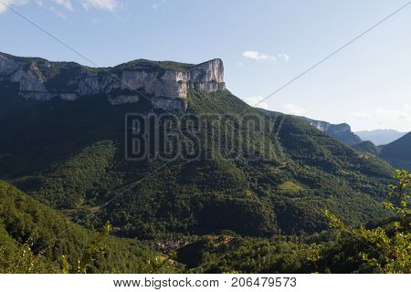 Mountain valley in the wood south of france