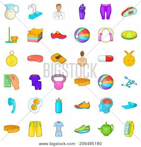 Award icons set. Cartoon style of 36 award vector icons for web isolated on white background