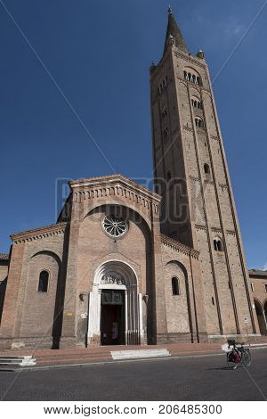 Forli (Emilia Romagna Italy): the church of San Mercuriale in Aurelio Saffi square