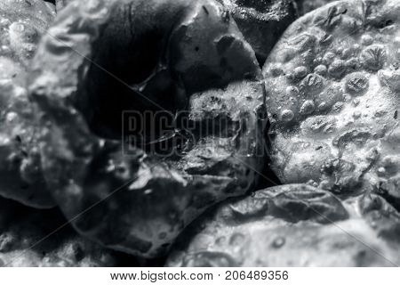 Close up of Indian snack brown  PURI.