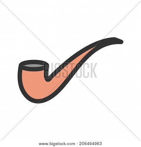 Pipe, smoking, pirate icon vector image. Can also be used for pirate. Suitable for use on web apps, mobile apps and print media.