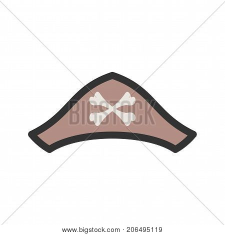 Hat, pirate, character icon vector image. Can also be used for Pirate. Suitable for use on web apps, mobile apps and print media