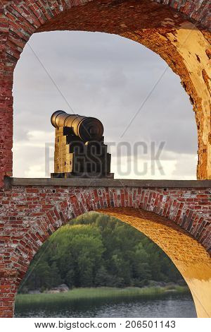 Historical fortified site of Bomarsund Aland islands. Finland war heritage