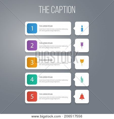 Icon Holiday Set Of Candle, Lightup, Decoration Vector Objects