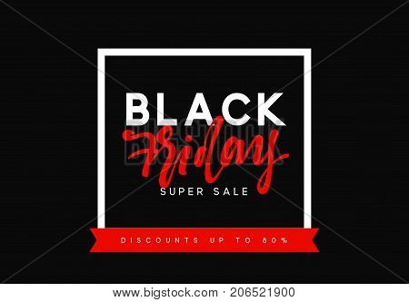 Black Friday sale, banner, poster advert. Card offert promotion design.