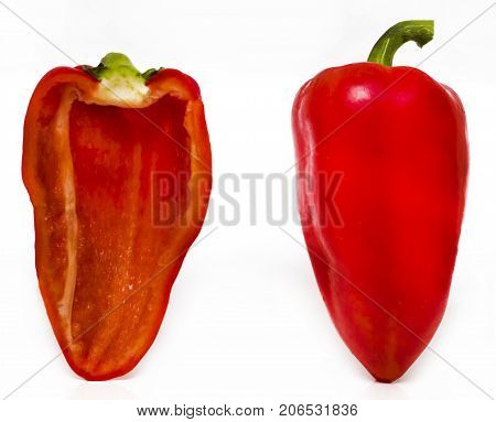 Red Pepper Isolated On A White Background