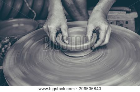 Pottery hand make up potterywares. Pottery is the ceramic material which makes up potterywares