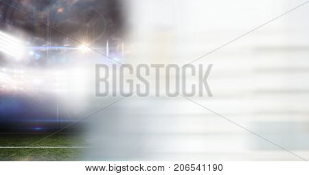 Digital composite of Sports stadium lights transition effect