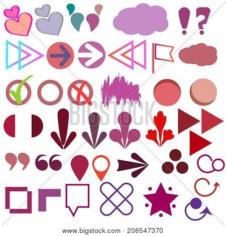Quote, asterisk footnote icons. Hashtag social media and ampersand symbols. Programming logical operator AND sign. Speech bubble. Round buttons on transparent background. Vector