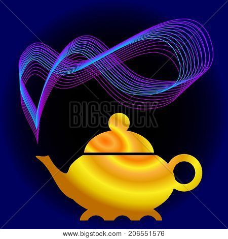 set abstract color wave smoke transparent smooth vector lines