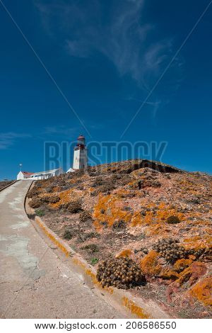 Island of Berlenga lighthouse, in Portugal