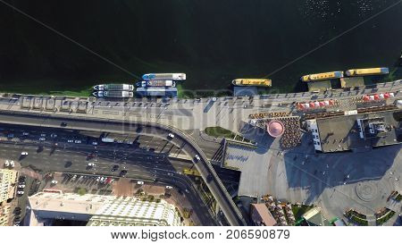 Podol, Kiev, Ukraine, aerial view