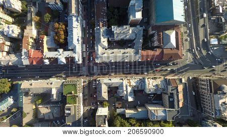 Podol, Kiev, Ukraine, aerial view